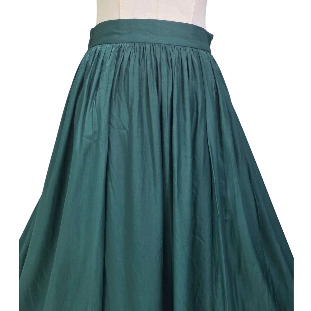 Splash Maxi Skirt Womens‎ 10 Green  Slit Boho Sustainable Viscose Full Length - Picture 3 of 9